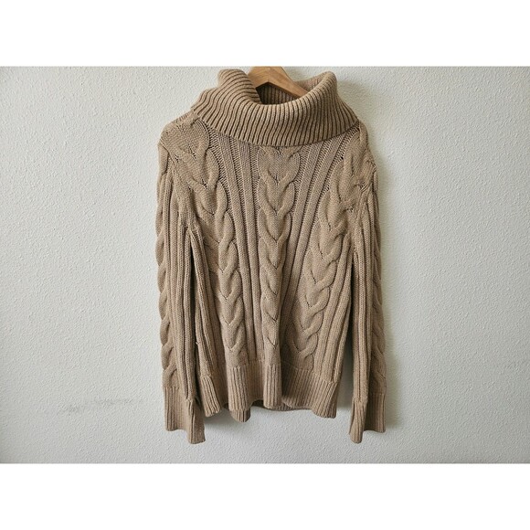 Banana Republic Wool Blend Thick Cableknit Chunky Sweater Women's Size M. - Picture 12 of 16